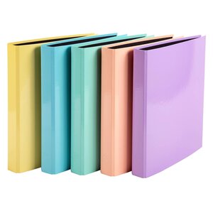 Classeur 4 Anneaux En D 25mm Aquarel - A4 - Couleurs Assorties - X 10 - Exacompta