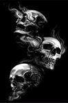 Tapis d'intérieur SKULL 120 x 180 cm - Noir