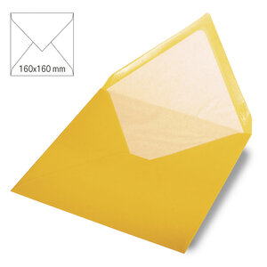 Enveloppe carrée uni FSC Mix Credit jaune soleil 160x160mm 90g / m² 5 pièces
