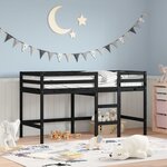 vidaXL Lit mezzanine enfants échelle 90x200 cm bois pin massif