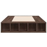 vidaXL Cadre de lit chêne marron 100x200 cm bois d'ingénierie