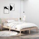 vidaXL Cadre de lit Bois massif 160x200 cm