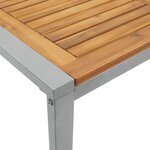 vidaXL Ensemble de salle à manger de jardin de 5 pièces en bois massif d'acacia et métal