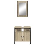 vidaXL Ensemble de meubles de salle de bain 2 Pièces chêne sonoma