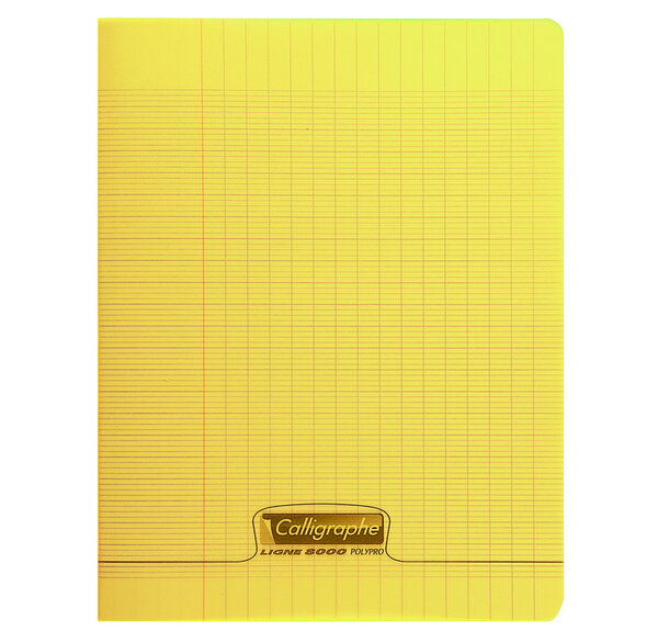 Cahier piqué POLYPRO 17x22 cm 140 p séyès 90g Jaune CALLIGRAPHE