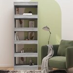 vidaXL Bibliothèque/Séparateur de pièce Sonoma gris Bois d'ingénierie