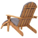 vidaXL Chaise de jardin Adirondack et repose-pieds bois massif acacia