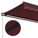 vidaXL Auvent manuel rétractable bordeaux 500x300 cm