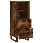 vidaXL Buffet Chêne fumé 34 5x34x90 cm Bois d'ingénierie