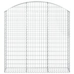 vidaXL Panier de gabions arqué 150x30x140/160 cm Fer galvanisé