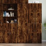 vidaXL Buffet haut chêne fumé 50x42 5x185 cm bois d'ingénierie