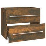 vidaXL Armoire de lavabo Chêne fumé 60x38 5x48 cm Bois d'ingénierie
