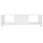vidaXL Table basse blanc brillant 104x60x35 cm bois d'ingénierie