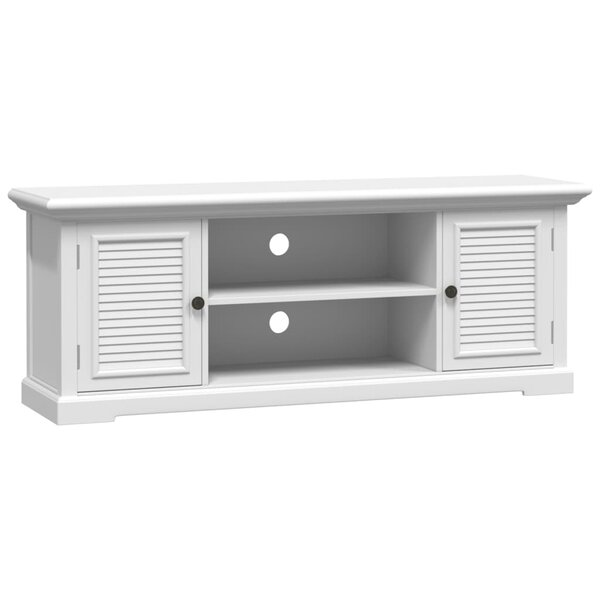 vidaXL Meuble TV blanc 110x30x41 cm bois d'ingénierie