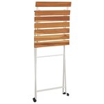 vidaXL Chaises de bistrot pliantes lot de 6 Bois d'acacia solide acier