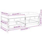 vidaXL Repose-pieds de jardin avec coussins lot de 2 bois pin massif