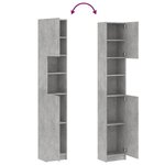 vidaXL Armoire de salle de bain Gris béton 32x25 5x190 cm Aggloméré