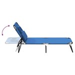 vidaXL Chaise longue pliante bleu tissu oxford acier enduit de poudre