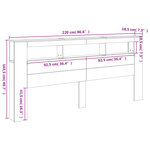 vidaXL Tête de lit à LED chêne sonoma 220x18 5x103 5cm bois ingénierie