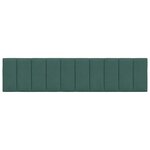 vidaXL Coussin de tête de lit vert foncé 200 cm velours