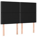 vidaXL Sommier à lattes de lit avec matelas Noir 140x190 cm Tissu