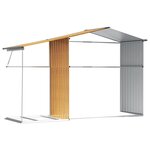 vidaXL Abri de jardin marron clair 277x192 5x179 cm acier galvanisé