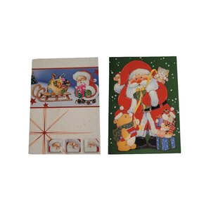 6 Étiquettes Cadeaux Noël Attache Fil Doré - Père Noêl