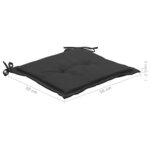 vidaXL Chaises de jardin avec coussins lot de 4 Bois d'acacia massif