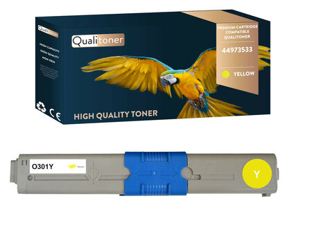 Qualitoner x1 toner 44973533 jaune compatible pour oki