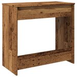 Bureau table poste de travail meuble d'ordinateur informatique étude style vieux bois 80 x 40 x 75 cm bois d'ingénierie brun 02_0023971