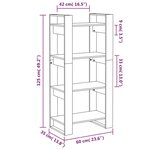 vidaXL Bibliothèque/Séparateur de pièce Blanc 60x35x125 cm Bois massif