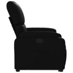 vidaXL Fauteuil inclinable Noir Similicuir
