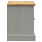 vidaXL Banc à chaussures VIGO gris 106x35x45 cm bois massif de pin