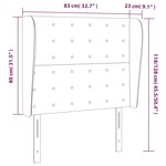 vidaXL Tête de lit avec oreilles Cappuccino 83x23x118/128cm Similicuir