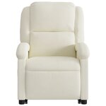 vidaXL Fauteuil inclinable électrique crème velours