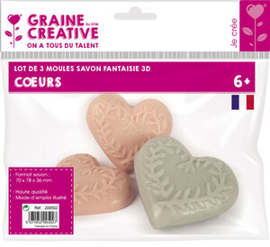 Moule à Savon Coeur 3 pièces