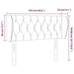 vidaXL Tête de lit avec oreilles Gris foncé 103x23x78/88 cm Tissu