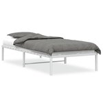 vidaXL Cadre de lit métal blanc 90x190 cm