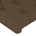vidaXL Cadre de lit avec tête de lit marron foncé 90x200 cm Tissu
