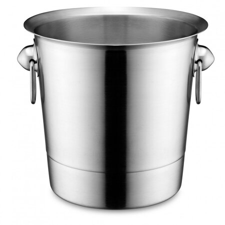 Seau à champagne conique en inox avec anneaux ø 19 cm - pujadas -  - inox x190mm