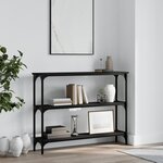 vidaXL Table console noir 100x22 5x75 cm bois d'ingénierie