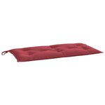 vidaXL Coussin de banc de jardin rouge bordeaux 100x50x7 cm