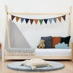 Lit tipi enfant NAKANA 120 x 200 bleu marine