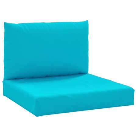 vidaXL Coussins de palette lot de 2 turquoise tissu Oxford