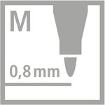 Stylo feutre pointMax pointe moyenne 0.8mm vert feuille x 10 STABILO