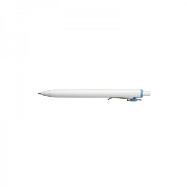 LOT de 12 Stylo à encre liquide Uni-ball UMN-S-07 - Pointe bille 0 7 mm - Écriture ultra fluide - Prise en main douce et confortable - Couleur bleu clair