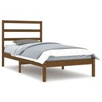vidaXL Cadre de lit Marron miel Bois de pin massif 100x200 cm