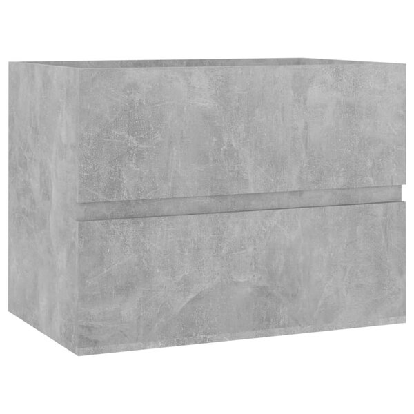 vidaXL Armoire d'évier Gris béton 60x38 5x45 cm Aggloméré