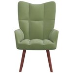 vidaXL Chaise de relaxation Vert clair Velours