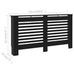 vidaXL Cache-radiateur noir 152x19x81 5 cm MDF